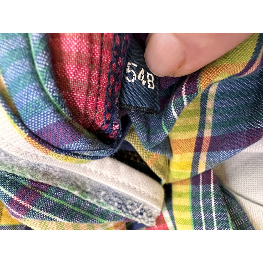 Vtg Polo Ralph Lauren Big Prospect Short Mens 54 Plaid Madras Chino 90s Y2K - Picture 7 of 11